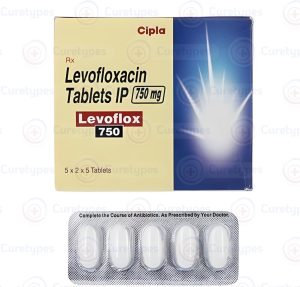 Levofloxacin tablets for treating bacterial infections.